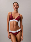Red Lightly Lined Triangle Bralette - Icon Cotton Modal  Women