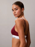 Red Lightly Lined Triangle Bralette - Icon Cotton Modal  Women