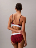 Red Lightly Lined Triangle Bralette - Icon Cotton Modal  Women