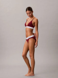 Red Lightly Lined Triangle Bralette - Icon Cotton Modal  Women