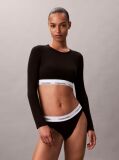 Black Long Sleeve T-shirt Bralette - Icon Cotton Modal  Women