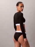 Black Long Sleeve T-shirt Bralette - Icon Cotton Modal  Women