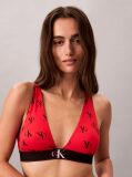 Red Triangle Bralette - Graphic Monogram Microfibre Stretch  Women