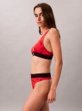 Red Triangle Bralette - Graphic Monogram Microfibre Stretch  Women