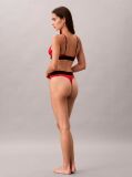 Red Triangle Bralette - Graphic Monogram Microfibre Stretch  Women