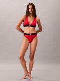 Red Stretch Thong - Graphic Monogram Microfibre  Women