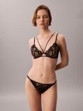 Black Unlined Triangle Bra - CK Black Floral Lace  Women