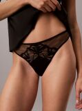 Black Thong - CK Black Floral Lace  Women