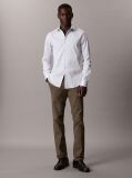 Blue Slim Cotton Stretch Stripe Shirt  Men