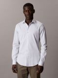 Blue Slim Cotton Stretch Stripe Shirt  Men