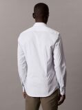 Blue Slim Cotton Stretch Stripe Shirt  Men