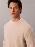 White Long Sleeve Waffle T-shirt  Men