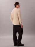 White Long Sleeve Waffle T-shirt  Men
