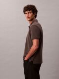Grey Cotton Piqué Polo Shirt  Men