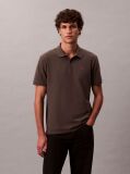 Grey Cotton Piqué Polo Shirt  Men