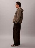 Black Cotton Stretch Straight Fit Cargo Trousers  Men