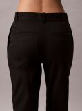 Black Cotton Stretch Straight Fit Chino Pants  Women