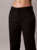 Black Cotton Stretch Straight Fit Chino Pants  Women