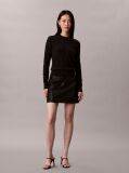 Black Merino Wool Crew Neck Jumper  Women