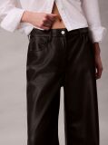 Black Faux Leather 5-Pocket Trousers  Women