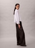 Black Faux Leather 5-Pocket Trousers  Women