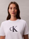White Sequin Monogram Classic T-Shirt  Women