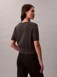 Grey Monologo Cropped Jumper  Women
