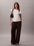 White Smooth Satin Fitted Top  Women