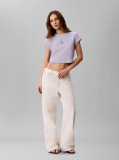 Purple Slim Cropped Monogram T-shirt  Women