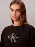 Black Relaxed Monogram Sweatshirt  Women