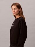 Black Relaxed Monogram Sweatshirt  Women