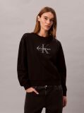 Black Relaxed Monogram Sweatshirt  Women