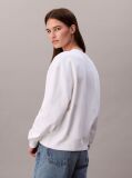 White Relaxed Monogram Sweatshirt  Women