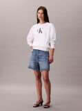 White Relaxed Monogram Sweatshirt  Women