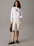 White Relaxed Monogram Sweatshirt  Women