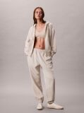 Beige Cotton Terry Monogram Joggers  Women