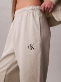 Beige Cotton Terry Monogram Joggers  Women