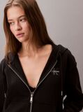 Black Monogram Zip Up Hoodie  Women