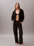 Black Monogram Zip Up Hoodie  Women