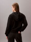 Black Monogram Zip Up Hoodie  Women