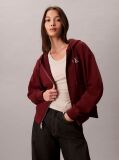 Red Monogram Zip Up Hoodie  Women