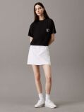Black Cropped Shield Logo T-shirt  Women