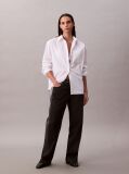 White Relaxed Cotton Poplin Shirt  Women