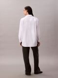 White Relaxed Cotton Poplin Shirt  Women