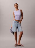 Purple Cotton Stretch Rib Tank Top  Women