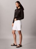 Black Cotton Terry Monogram Hoodie  Women