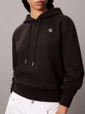 Black Cotton Terry Monogram Hoodie  Women