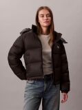Black Short Down Puffer Jacket  Women