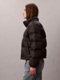 Black Short Down Puffer Jacket  Women