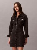 Black Denim Shirt Dress  Women